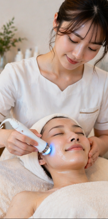 美顔器の当て方